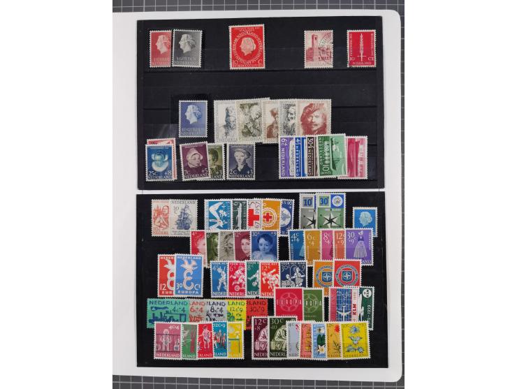 1852/1970, unused and later mnh collection on album leaves, classic with 1852/64 used examples, Armenwet overprinted five val