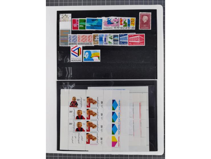 1852/1970, unused and later mnh collection on album leaves, classic with 1852/64 used examples, Armenwet overprinted five val