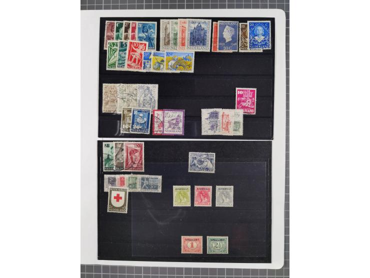 1852/1970, unused and later mnh collection on album leaves, classic with 1852/64 used examples, Armenwet overprinted five val