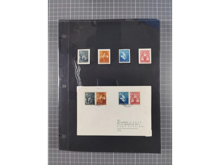 1948/54, mostly used and mint never hinged collection inkl. some First Day Covers, covers, postal stationeries and stamps wit