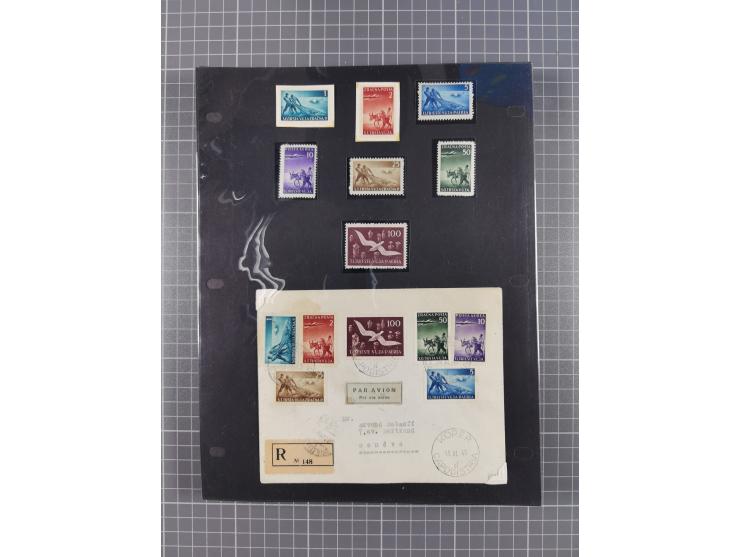 1948/54, mostly used and mint never hinged collection inkl. some First Day Covers, covers, postal stationeries and stamps wit