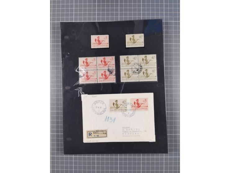 1948/54, mostly used and mint never hinged collection inkl. some First Day Covers, covers, postal stationeries and stamps wit