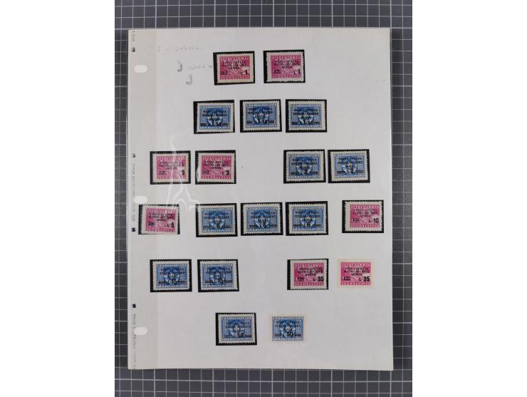 1945/47, unused/mint never hinged and used collection with five covers/cards, with u.o. Mi.-No. 32Y mint never hinged, rare M