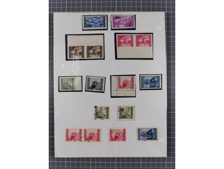 1945/47, unused/mint never hinged and used collection with five covers/cards, with u.o. Mi.-No. 32Y mint never hinged, rare M