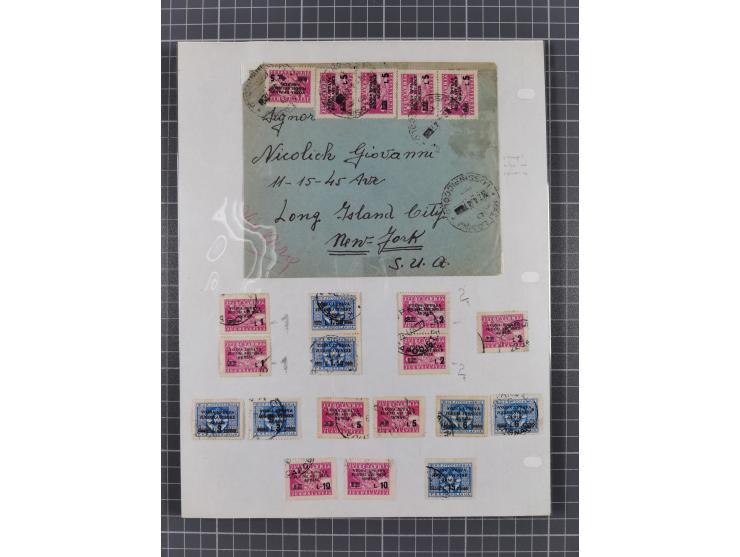 1945/47, unused/mint never hinged and used collection with five covers/cards, with u.o. Mi.-No. 32Y mint never hinged, rare M