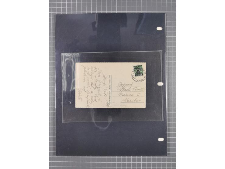1945/47, unused/mint never hinged and used collection with five covers/cards, with u.o. Mi.-No. 32Y mint never hinged, rare M