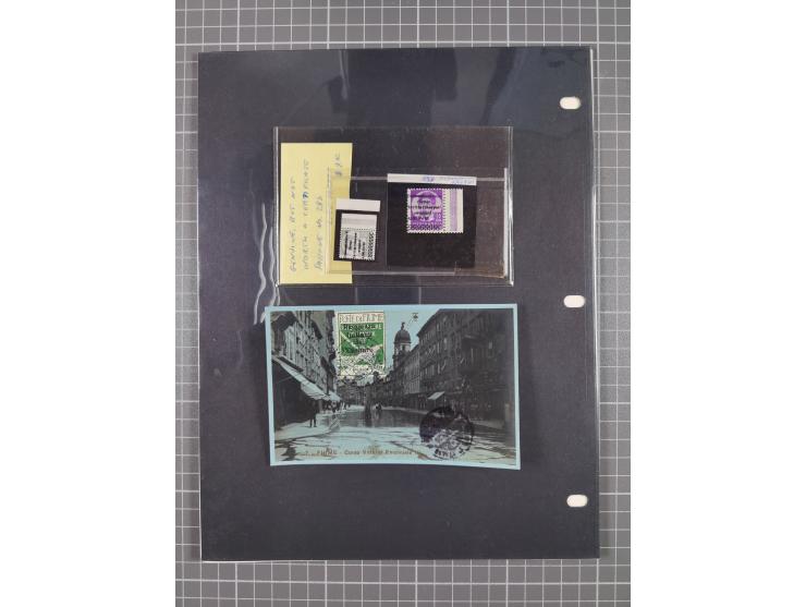 1945/47, unused/mint never hinged and used collection with five covers/cards, with u.o. Mi.-No. 32Y mint never hinged, rare M