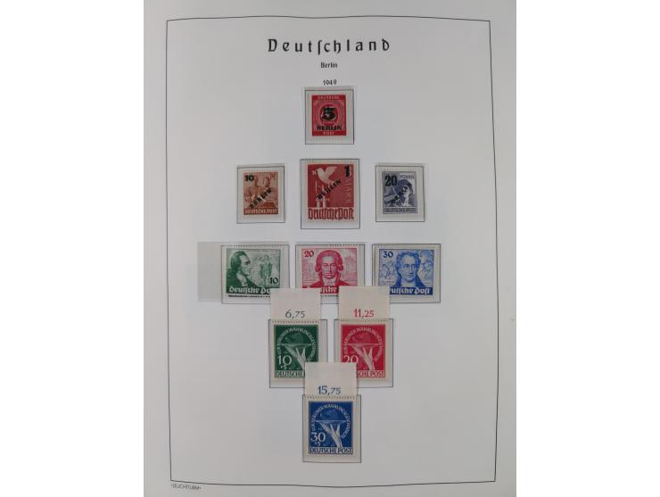 1948/90, in den Hauptnummern komplette postfrische Sammlung, fast alle Marken mit Bogen- bzw. Eckrand, einiges signiert, gute