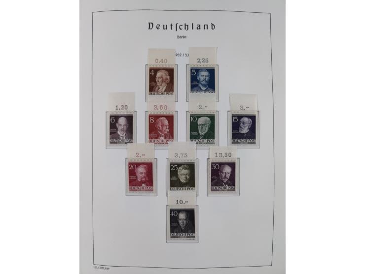 1948/90, in den Hauptnummern komplette postfrische Sammlung, fast alle Marken mit Bogen- bzw. Eckrand, einiges signiert, gute