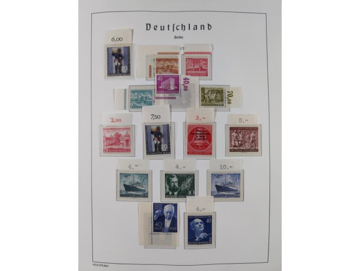 1948/90, in den Hauptnummern komplette postfrische Sammlung, fast alle Marken mit Bogen- bzw. Eckrand, einiges signiert, gute
