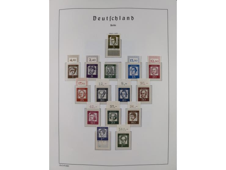 1948/90, in den Hauptnummern komplette postfrische Sammlung, fast alle Marken mit Bogen- bzw. Eckrand, einiges signiert, gute