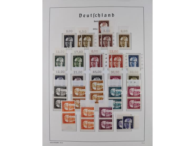 1948/90, in den Hauptnummern komplette postfrische Sammlung, fast alle Marken mit Bogen- bzw. Eckrand, einiges signiert, gute