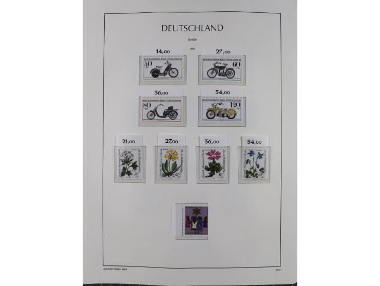 1948/90, in den Hauptnummern komplette postfrische Sammlung, fast alle Marken mit Bogen- bzw. Eckrand, einiges signiert, gute