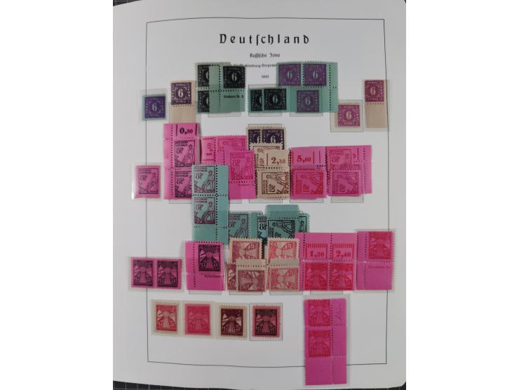 1945/49, in den Hauptnummern überkomplette fast ausschließlich postfrische Sammlung, dabei Postmeistertrennungen, ZD, Potscht