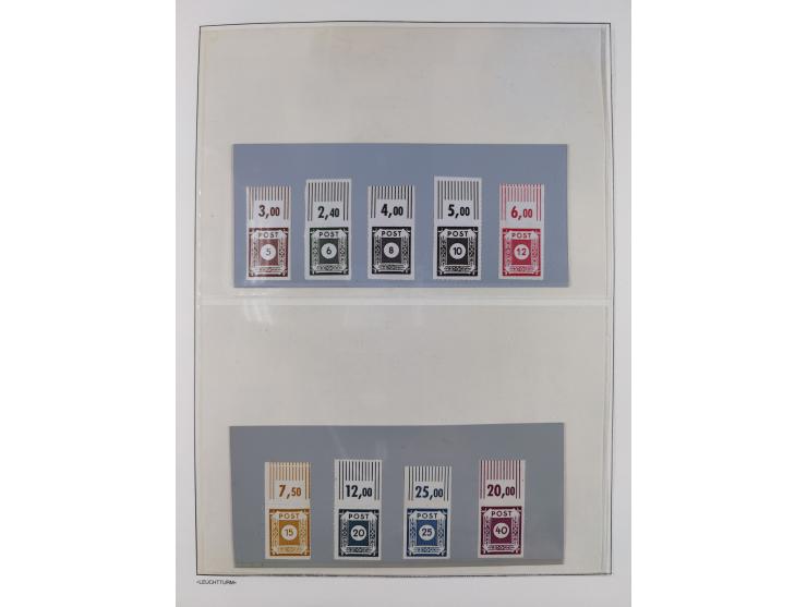 1945/49, in den Hauptnummern überkomplette fast ausschließlich postfrische Sammlung, dabei Postmeistertrennungen, ZD, Potscht