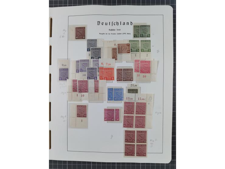 1945/49, in den Hauptnummern überkomplette fast ausschließlich postfrische Sammlung, dabei Postmeistertrennungen, ZD, Potscht