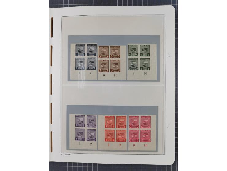 1945/49, in den Hauptnummern überkomplette fast ausschließlich postfrische Sammlung, dabei Postmeistertrennungen, ZD, Potscht