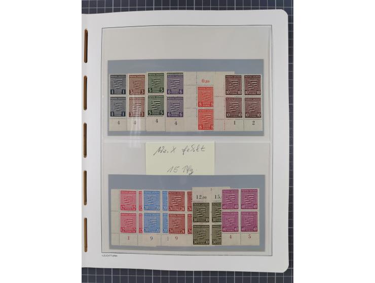 1945/49, in den Hauptnummern überkomplette fast ausschließlich postfrische Sammlung, dabei Postmeistertrennungen, ZD, Potscht