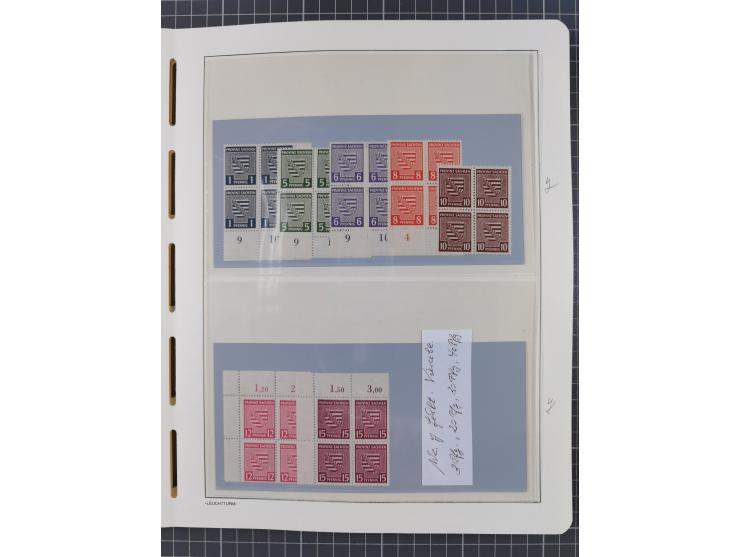 1945/49, in den Hauptnummern überkomplette fast ausschließlich postfrische Sammlung, dabei Postmeistertrennungen, ZD, Potscht