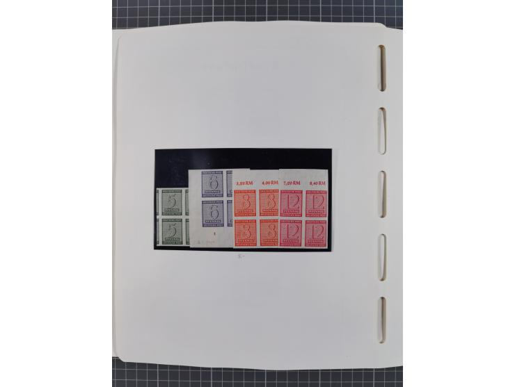 1945/49, in den Hauptnummern überkomplette fast ausschließlich postfrische Sammlung, dabei Postmeistertrennungen, ZD, Potscht