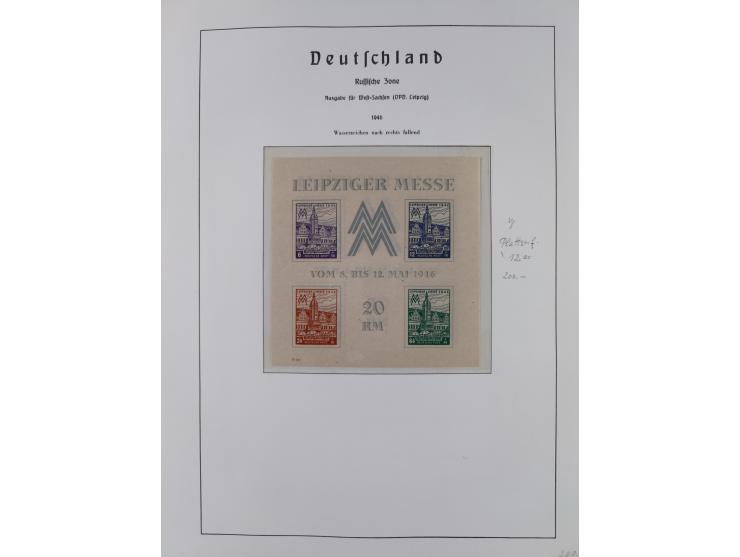 1945/49, in den Hauptnummern überkomplette fast ausschließlich postfrische Sammlung, dabei Postmeistertrennungen, ZD, Potscht