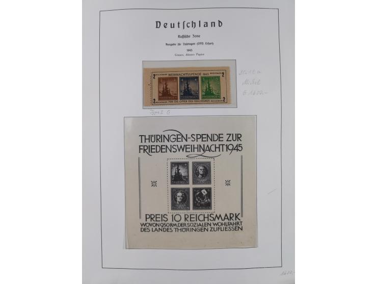 1945/49, in den Hauptnummern überkomplette fast ausschließlich postfrische Sammlung, dabei Postmeistertrennungen, ZD, Potscht