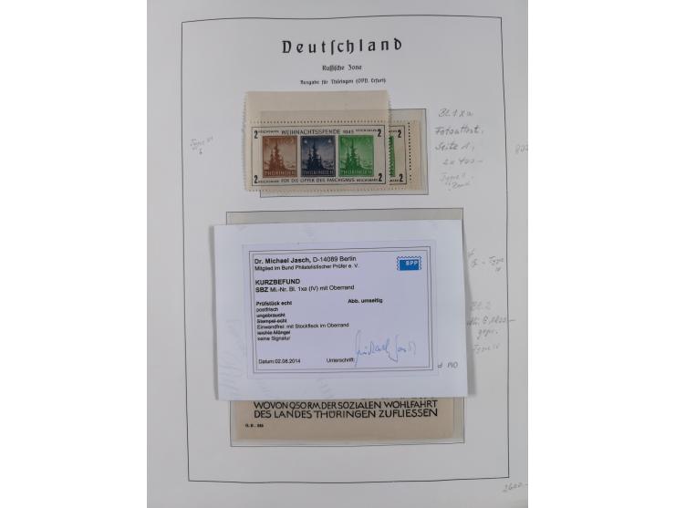 1945/49, in den Hauptnummern überkomplette fast ausschließlich postfrische Sammlung, dabei Postmeistertrennungen, ZD, Potscht