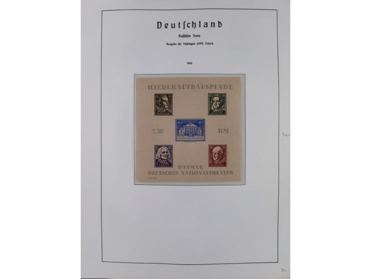 1945/49, in den Hauptnummern überkomplette fast ausschließlich postfrische Sammlung, dabei Postmeistertrennungen, ZD, Potscht