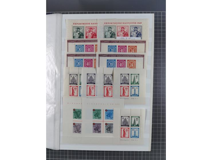1939/2002, meist postfrischer und teils gestempelter Sammlungsbestand ab etwas Deutsches Reich, Saar, SBZ, Französische Zone 