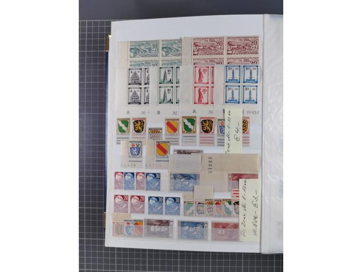 1939/2002, meist postfrischer und teils gestempelter Sammlungsbestand ab etwas Deutsches Reich, Saar, SBZ, Französische Zone 