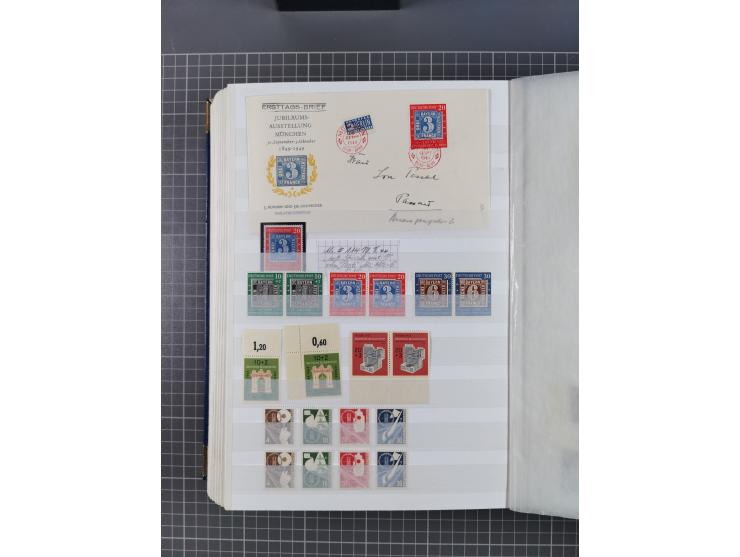 1939/2002, meist postfrischer und teils gestempelter Sammlungsbestand ab etwas Deutsches Reich, Saar, SBZ, Französische Zone 