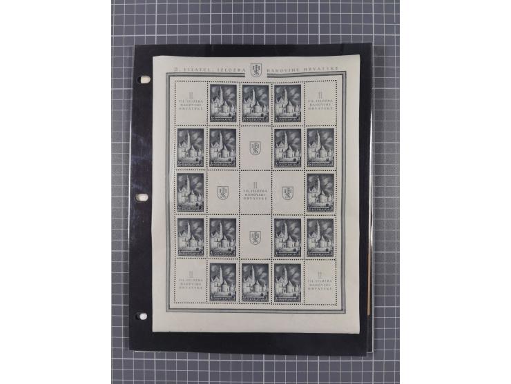 1918/64, lot with mostly mint never hinged Stamps, covers and varieties, with u.o. Mi.-Nr. 243+245-48 as sheet set, varieties