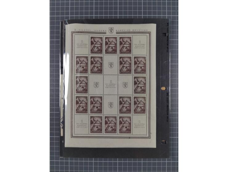 1918/64, lot with mostly mint never hinged Stamps, covers and varieties, with u.o. Mi.-Nr. 243+245-48 as sheet set, varieties