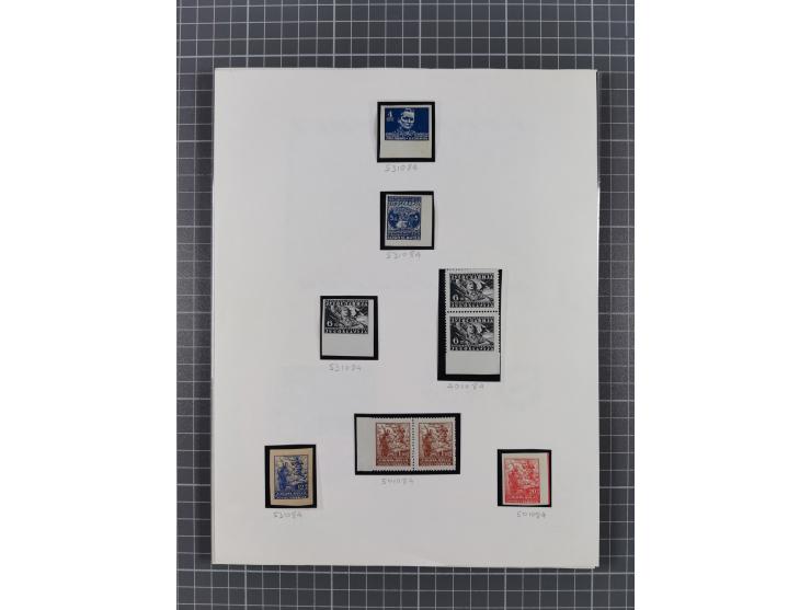 1918/64, lot with mostly mint never hinged Stamps, covers and varieties, with u.o. Mi.-Nr. 243+245-48 as sheet set, varieties