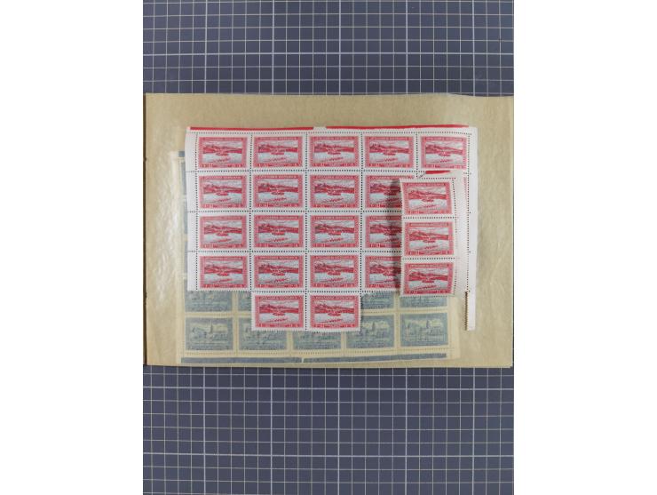 1918/64, lot with mostly mint never hinged Stamps, covers and varieties, with u.o. Mi.-Nr. 243+245-48 as sheet set, varieties