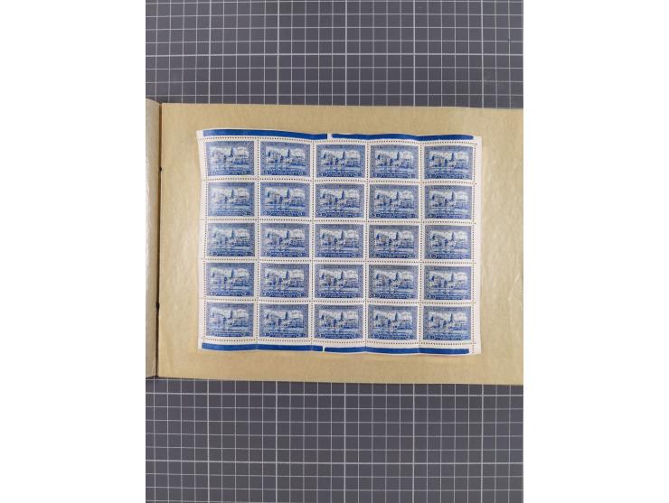 1918/64, lot with mostly mint never hinged Stamps, covers and varieties, with u.o. Mi.-Nr. 243+245-48 as sheet set, varieties