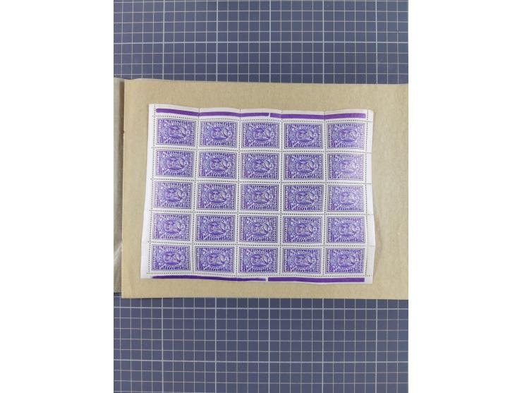 1918/64, lot with mostly mint never hinged Stamps, covers and varieties, with u.o. Mi.-Nr. 243+245-48 as sheet set, varieties