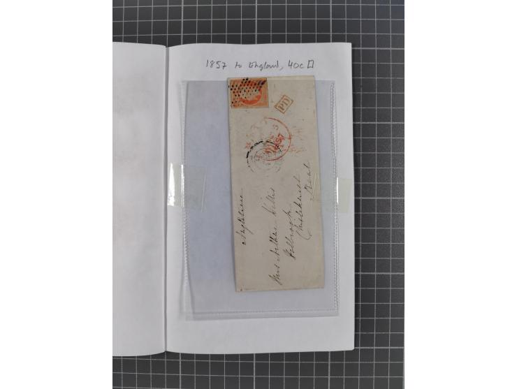 1849/71, mostly used selection with 3 covers, some duplicates with shades, mixed condition