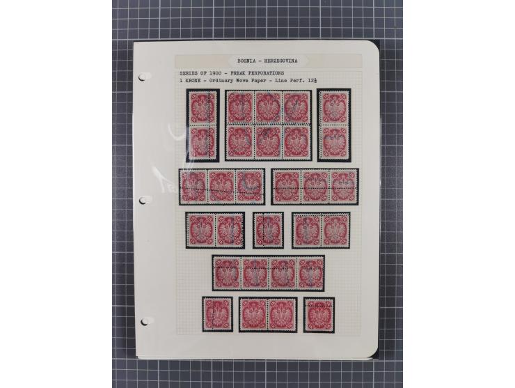 1854/1916, interessante, &nbsp;meist postfrische und ungebrauchte Spezialsammlung der Ausgabe 1900 und 1901 mit vielen Verzäh