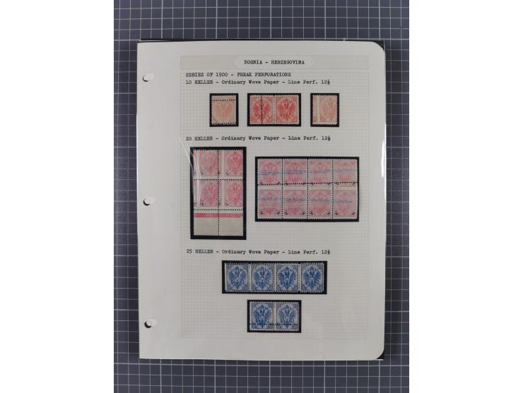 1854/1916, interessante, &nbsp;meist postfrische und ungebrauchte Spezialsammlung der Ausgabe 1900 und 1901 mit vielen Verzäh
