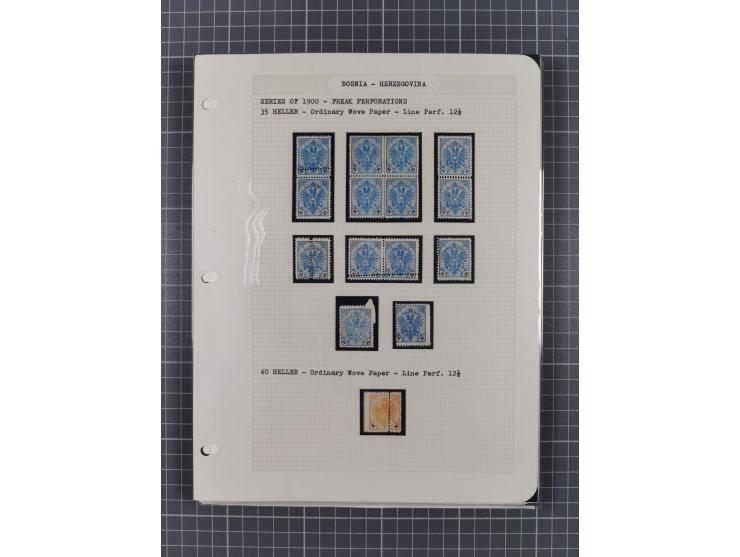 1854/1916, interessante, &nbsp;meist postfrische und ungebrauchte Spezialsammlung der Ausgabe 1900 und 1901 mit vielen Verzäh