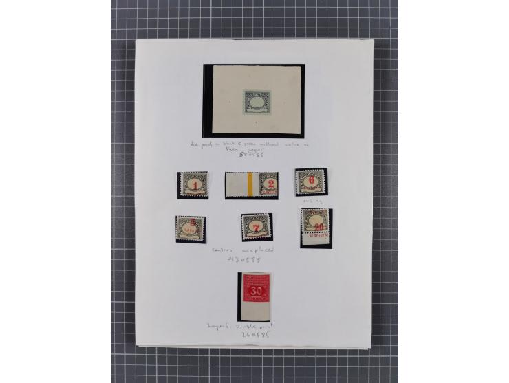 1854/1916, interessante, &nbsp;meist postfrische und ungebrauchte Spezialsammlung der Ausgabe 1900 und 1901 mit vielen Verzäh