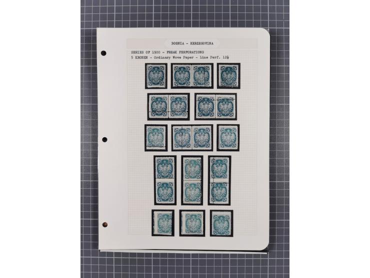 1854/1916, interessante, &nbsp;meist postfrische und ungebrauchte Spezialsammlung der Ausgabe 1900 und 1901 mit vielen Verzäh