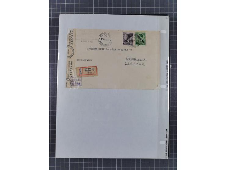 1843/1943, lot with over 40 covers and cards incl. &nbsp;Bulgarian and German occupation of Serbia, with u.o. blue seal “Mona