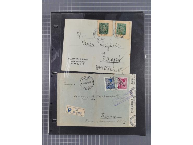 1843/1943, lot with over 40 covers and cards incl. &nbsp;Bulgarian and German occupation of Serbia, with u.o. blue seal “Mona