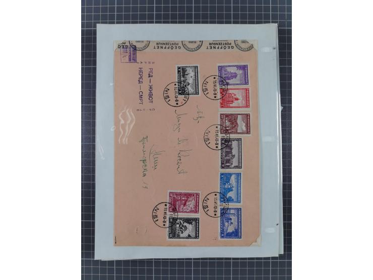 1843/1943, lot with over 40 covers and cards incl. &nbsp;Bulgarian and German occupation of Serbia, with u.o. blue seal “Mona