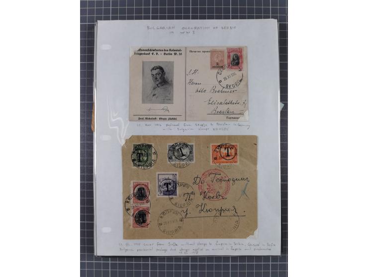 1843/1943, lot with over 40 covers and cards incl. &nbsp;Bulgarian and German occupation of Serbia, with u.o. blue seal “Mona