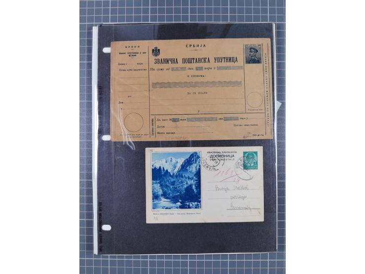 1843/1943, lot with over 40 covers and cards incl. &nbsp;Bulgarian and German occupation of Serbia, with u.o. blue seal “Mona