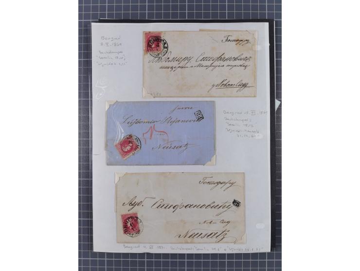 1843/1943, lot with over 40 covers and cards incl. &nbsp;Bulgarian and German occupation of Serbia, with u.o. blue seal “Mona