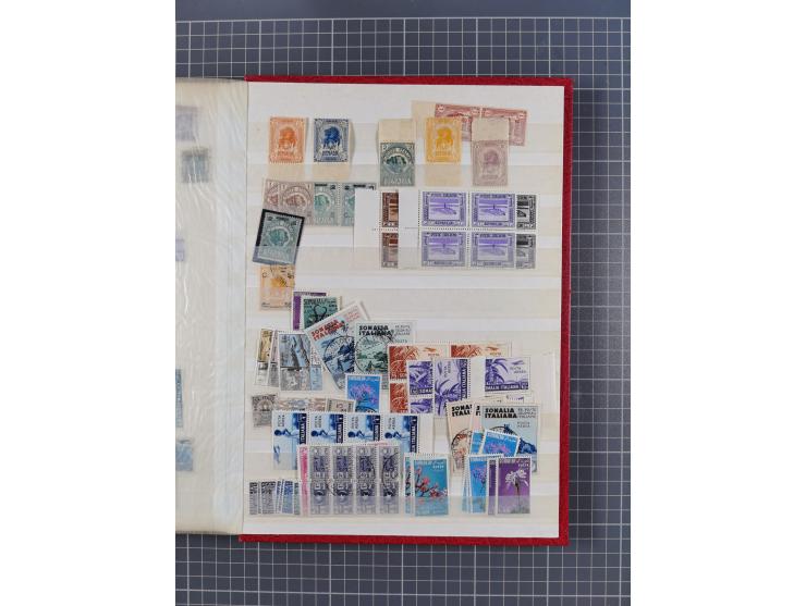 1900/82, interesting holding in stockbook, modern part unused, noted Italian Post Offices in Libia, Eritrea, Somalia, Benadir